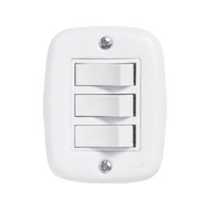 INTERRUP 3TC SIMPLES C/PL 2X4 10A SOBREPLUS PLUZIE