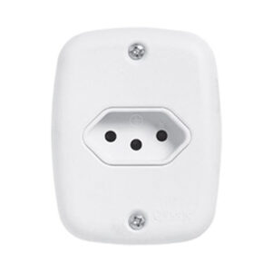 TOMADA SIMPLES C/PL 2X4 BCA 20A SOBREPLUS PLUZIE