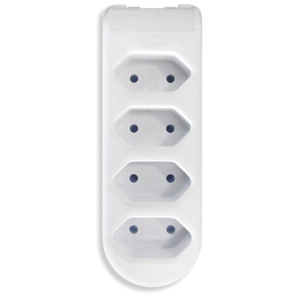 TOMADA BARRA 4ENT BCA 10A 2P PLUZIE