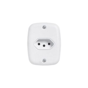 TOMADA SIMPLES C/PL 2X4 BCA 10A SOBREPLUS PLUZIE