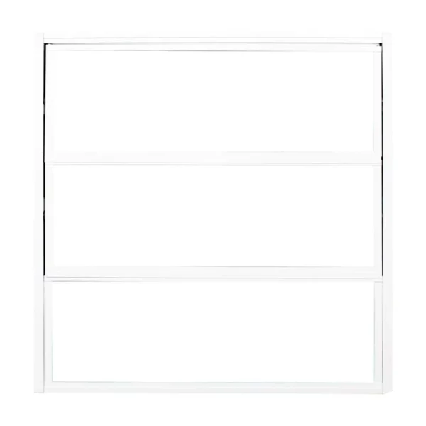 JANELA BASCULANTE ALUM VIDRO BCO 3F 40X60 QUALITY