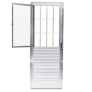 PORTA POSTIGO ALUM VIDRO NAT 80X210 DIR QUALITY